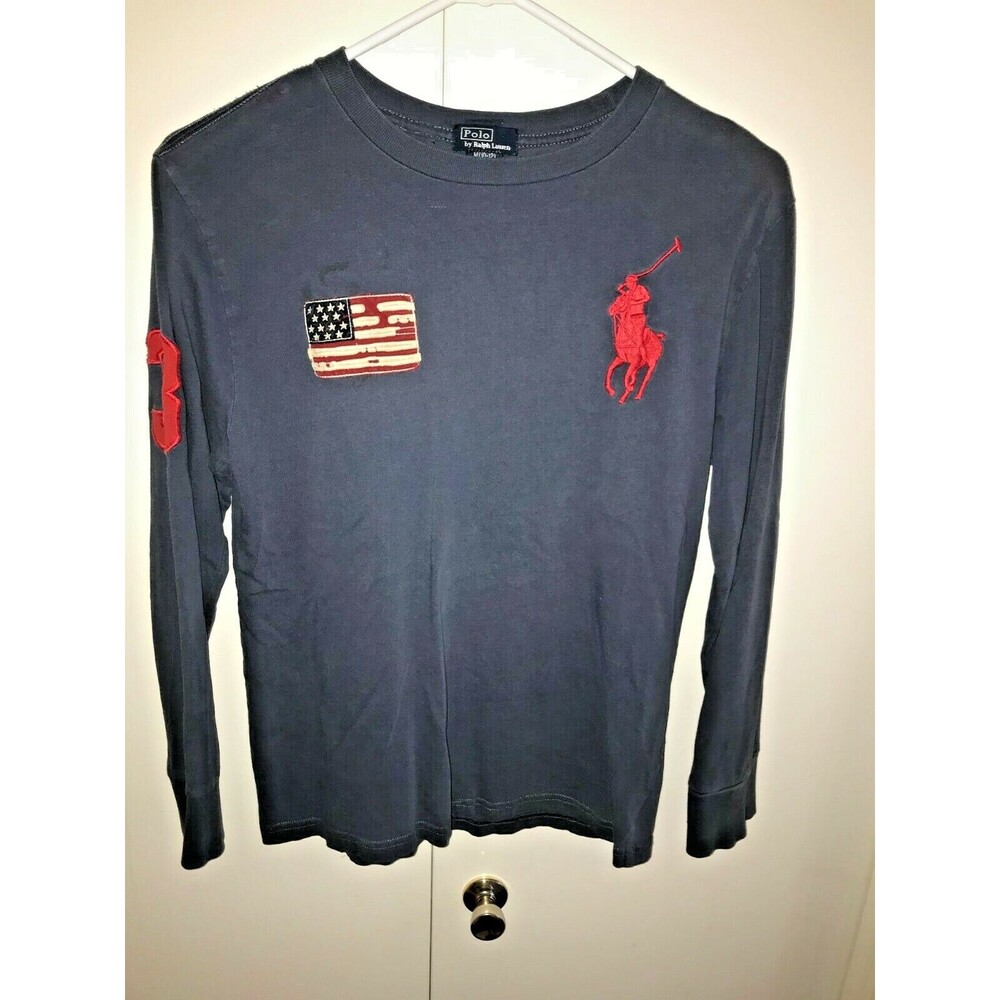 Ralph Lauren Europe Sarl TShirt Blue Long Sleeve M 10-12